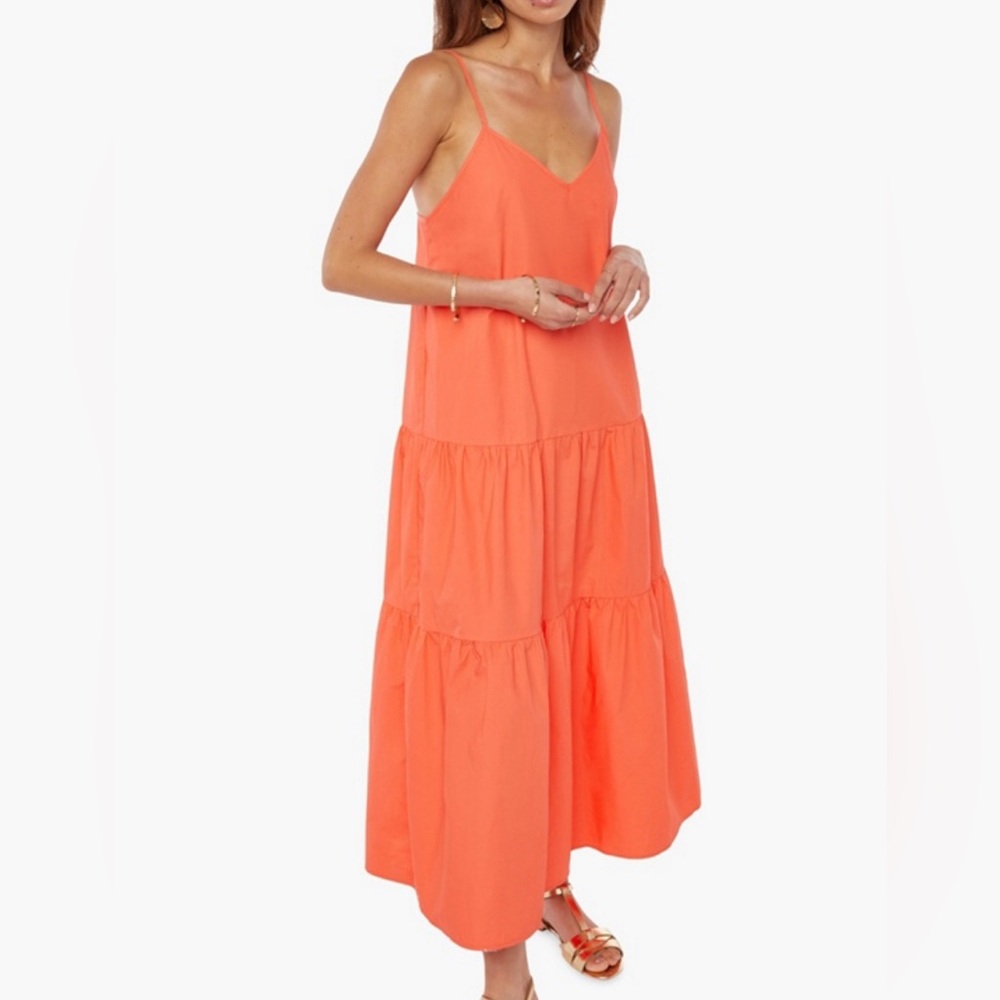 Orange Tiered Maxi Dress